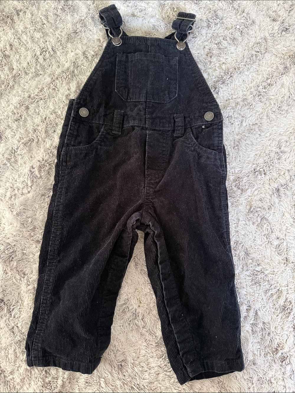 12m Carters Kids Black Corduroy Overalls